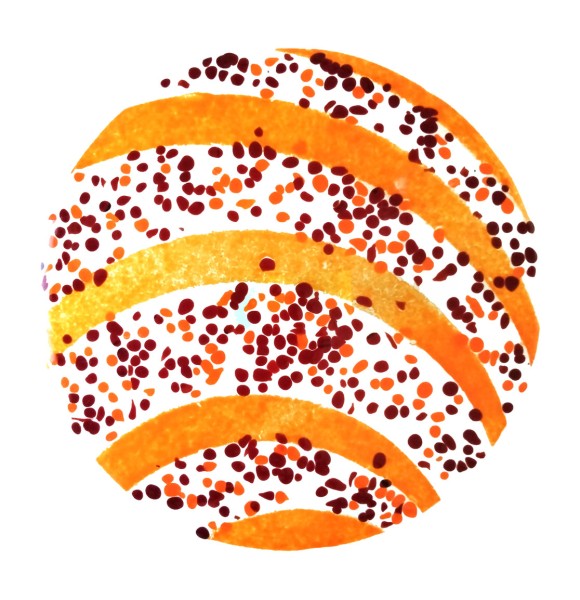 Fusingglas orange 15 cm