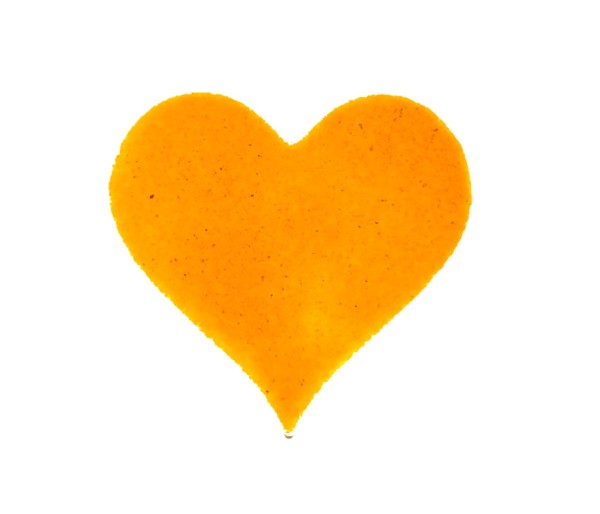 Herz 10 cm gelb