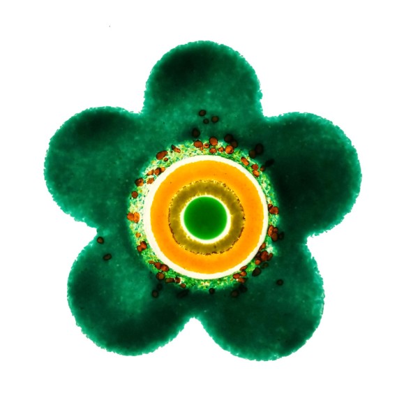 Fusingglas Blume rund 15 cm