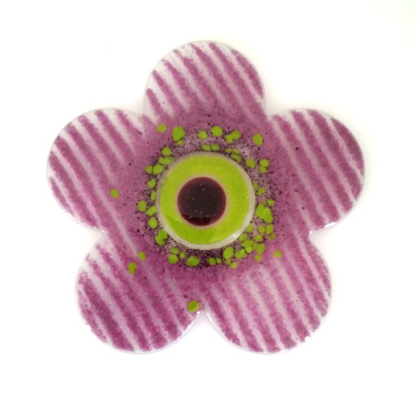 Fusingglas Blume rund 15 cm