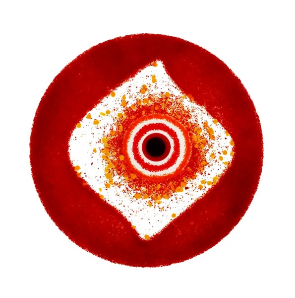 Fusingglas rot 18 cm