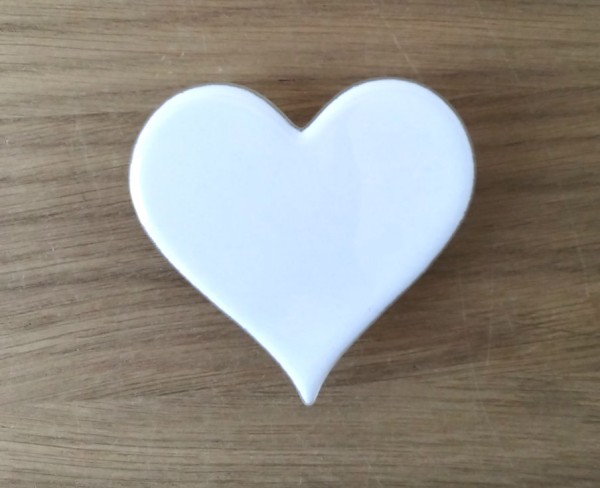 Herz 10 cm weiß