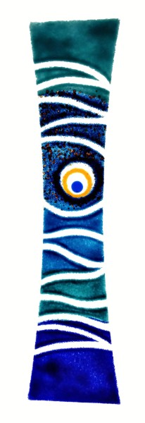 Fusingglas blau 15 x 60 cm