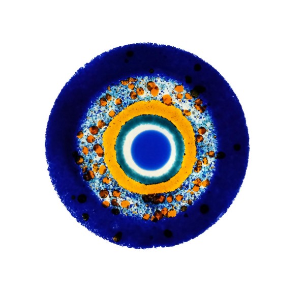 Fusingglas blau 10 cm