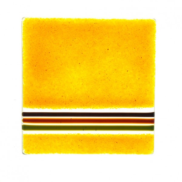 Fusingglas gelb 10 x 10 cm
