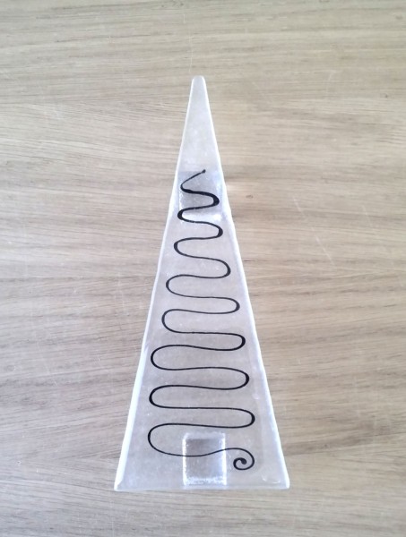 Fusingglas transparent Dreieck 7,5 x 20 cm