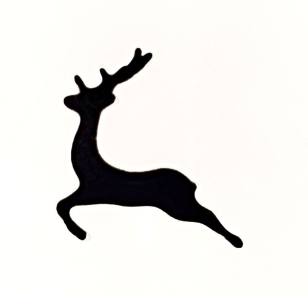 Fusingglas Hirsch springend 8 cm