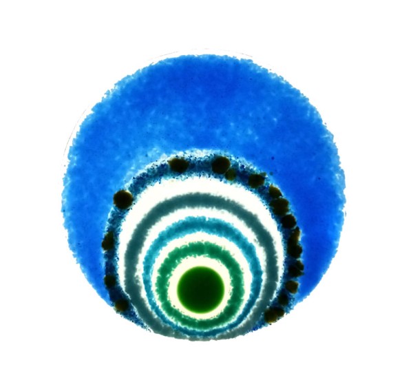 Fusingglas blau 10 cm