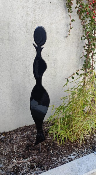 Gartenfigur Frau schwarz - nur Abholung